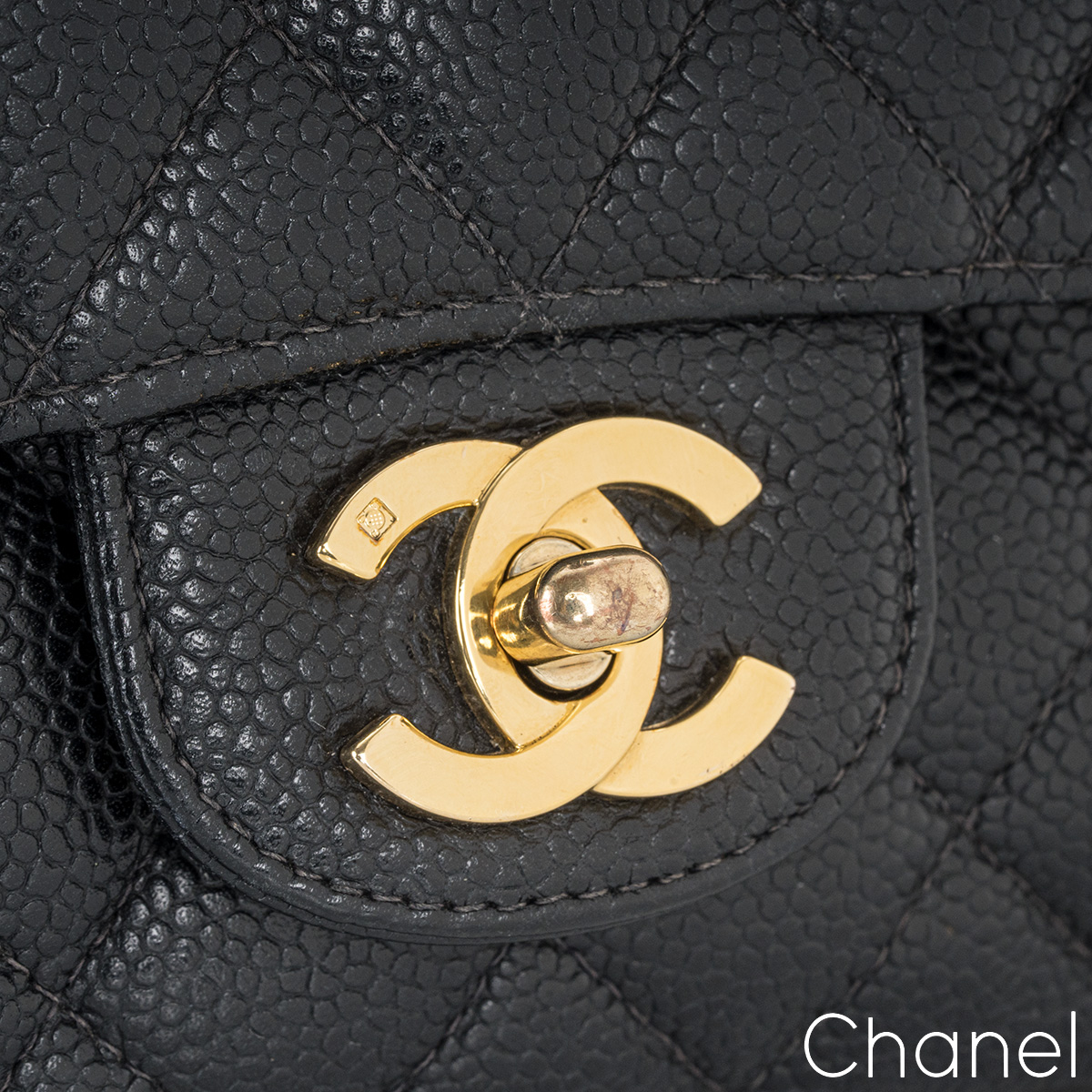 CHANEL Caviar Medium Gold Hardware Double Flap Bag - PreLoved